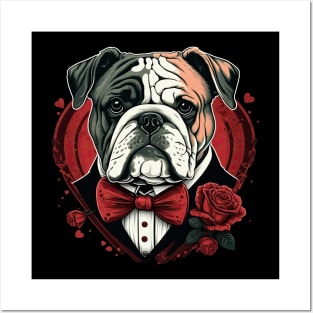 Valentine's Day Bulldog Posters and Art